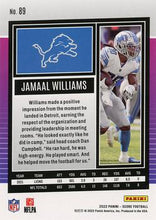 Load image into Gallery viewer, 2022 Panini Score Base Jamaal Williams #89 Detroit Lions
