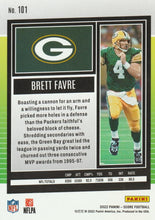 Load image into Gallery viewer, 2022 Panini Score Base Brett Favre #101 Green Bay Packers
