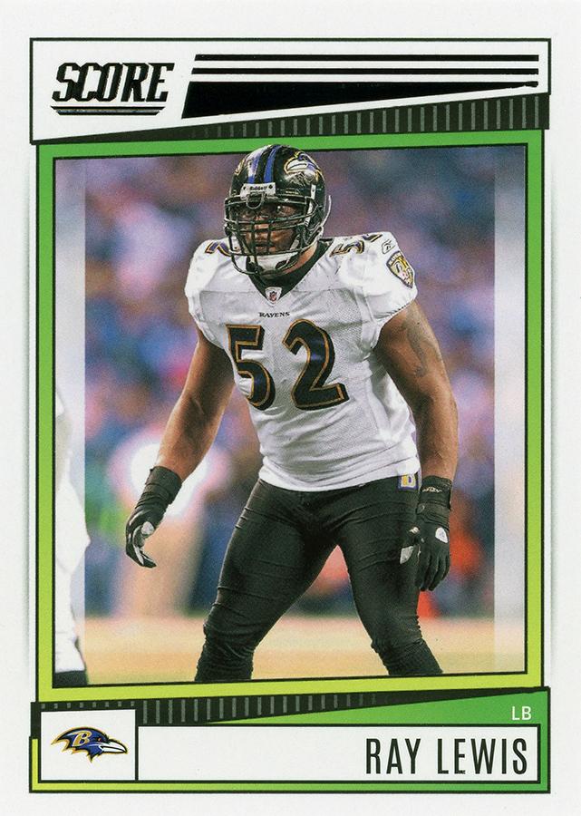 2022 Panini Score Base Ray Lewis #190 Baltimore Ravens