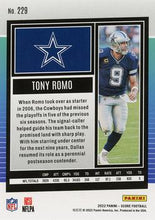 Load image into Gallery viewer, 2022 Panini Score Base Tony Romo #229 Dallas Cowboys
