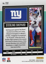 Load image into Gallery viewer, 2022 Panini Score Base Sterling Shepard #232 New York Giants
