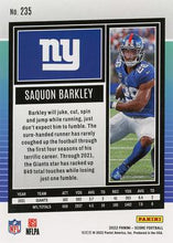 Load image into Gallery viewer, 2022 Panini Score Base Saquon Barkley #235 New York Giants
