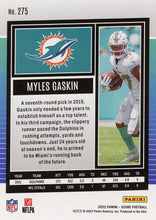 Load image into Gallery viewer, 2022 Panini Score Base Myles Gaskin #275 Miami Dolphins
