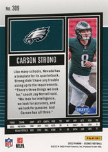 Load image into Gallery viewer, 2022 Panini Score Rookies Carson Strong RC #309 Philadelphia Eagles
