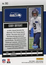Load image into Gallery viewer, 2022 Panini Score Rookies Coby Bryant RC #363 Seattle Seahawks
