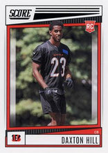 Load image into Gallery viewer, 2022 Panini Score Rookies Daxton Hill RC #366 Cincinnati Bengals
