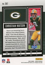 Load image into Gallery viewer, 2022 Panini Score Rookies Christian Watson RC #367 Green Bay Packers
