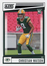 Load image into Gallery viewer, 2022 Panini Score Rookies Christian Watson RC #367 Green Bay Packers

