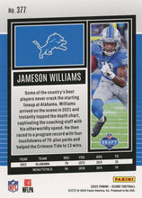 Load image into Gallery viewer, 2022 Panini Score Rookies Jameson Williams RC #377 Detroit Lions
