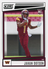 Load image into Gallery viewer, 2022 Panini Score Rookies Jahan Dotson RC #381 Washington Commanders
