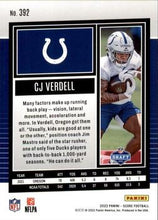 Load image into Gallery viewer, 2022 Panini Score Rookies CJ Verdell RC #392 Indianapolis Colts

