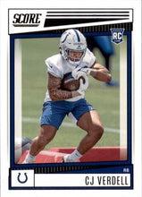 Load image into Gallery viewer, 2022 Panini Score Rookies CJ Verdell RC #392 Indianapolis Colts
