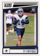 Load image into Gallery viewer, 2022 Panini Score Rookies Ty Fryfogle RC #396 Dallas Cowboys
