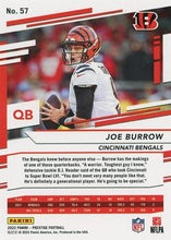 Load image into Gallery viewer, 2022 Panini Prestige Base Joe Burrow #57 Cincinnati Bengals
