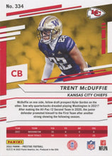 Load image into Gallery viewer, 2022 Panini Prestige Rookies Trent McDuffie RC #334 Kansas City Chiefs
