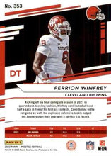 Load image into Gallery viewer, 2022 Panini Prestige Rookies Perrion Winfrey RC #353 Cleveland Browns

