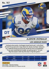 Load image into Gallery viewer, 2022 Panini Prestige Xtra Points Diamond Aaron Donald #167 Los Angeles Rams
