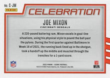 Load image into Gallery viewer, 2022 Panini Score Celebration Joe Mixon C-JM Cincinnati Bengals
