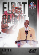 Load image into Gallery viewer, 2022 Panini Score First Ballot Jerry Rice FB-JB San Francisco 49ers

