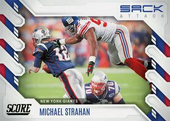 2022 Panini Score Sack Attack Michael Strahan SA-MS New York Giants