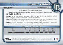 Load image into Gallery viewer, 2022 Bowman Draft Dominic Keegan FBC 1st Bowman BD-9 Tampa Bay Rays
