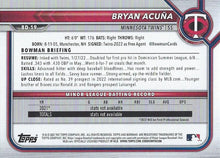 Load image into Gallery viewer, 2022 Bowman Draft Bryan Acuña BD-19 Minnesota Twins
