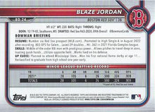 Load image into Gallery viewer, 2022 Bowman Draft Blaze Jordan BD-24 Boston Red Sox
