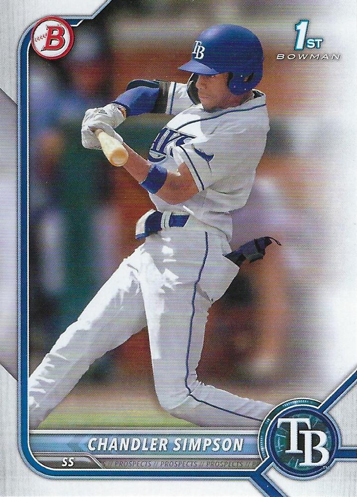 2022 Bowman Draft Chandler Simpson FBC 1st Bowman BD-26 Tampa Bay Rays