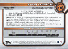 Load image into Gallery viewer, 2022 Bowman Draft Reggie Crawford FBC 1st Bowman BD-33 San Francisco Giants
