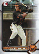 Load image into Gallery viewer, 2022 Bowman Draft Reggie Crawford FBC 1st Bowman BD-33 San Francisco Giants
