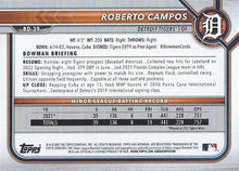 Load image into Gallery viewer, 2022 Bowman Draft Roberto Campos BD-39 Detroit Tigers
