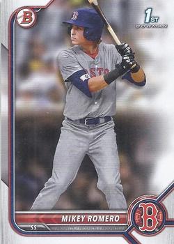 2022 Bowman Draft Mikey Romero FBC 1st Bowman BD-42 Boston Red Sox