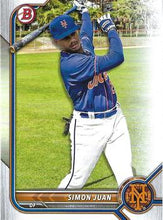 Load image into Gallery viewer, 2022 Bowman Draft Simon Juan BD-52 New York Mets
