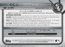 Load image into Gallery viewer, 2022 Bowman Draft Noah Schultz FBC 1st Bowman BD-56 Chicago White Sox
