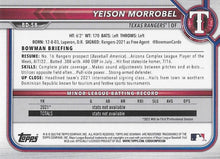 Load image into Gallery viewer, 2022 Bowman Draft Yeison Morrobel BD-58 Texas Rangers
