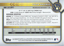 Load image into Gallery viewer, 2022 Bowman Draft Felix Valerio BD-66 Milwaukee Brewers
