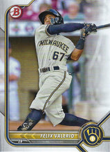 Load image into Gallery viewer, 2022 Bowman Draft Felix Valerio BD-66 Milwaukee Brewers
