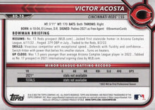 Load image into Gallery viewer, 2022 Bowman Draft Victor Acosta BD-70 Cincinnati Reds
