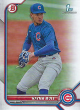 Load image into Gallery viewer, 2022 Bowman Draft Nazier Mule FBC 1st Bowman BD-77 Chicago Cubs
