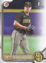 Load image into Gallery viewer, 2022 Bowman Draft Robby Snelling FBC 1st Bowman BD-82 San Diego Padres
