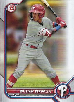 2022 Bowman Draft William Bergolla BD-88 Philadelphia Phillies