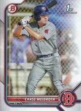 Load image into Gallery viewer, 2022 Bowman Draft Chase Meidroth FBC 1st Bowman BD-92 Boston Red Sox
