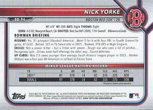Load image into Gallery viewer, 2022 Bowman Draft Nick Yorke BD-94 Boston Red Sox
