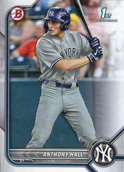 2022 Bowman Draft Anthony Hall FBC 1st Bowman BD-97 New York Yankees