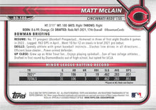 Load image into Gallery viewer, 2022 Bowman Draft Matt McLain BD-100 Cincinnati Reds
