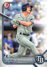 Load image into Gallery viewer, 2022 Bowman Draft Kyle Manzardo BD-105 Tampa Bay Rays
