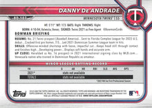 Load image into Gallery viewer, 2022 Bowman Draft Danny De Andrade BD-107 Minnesota Twins
