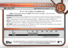 Load image into Gallery viewer, 2022 Bowman Draft Ryan Reckley BD-108 San Francisco Giants
