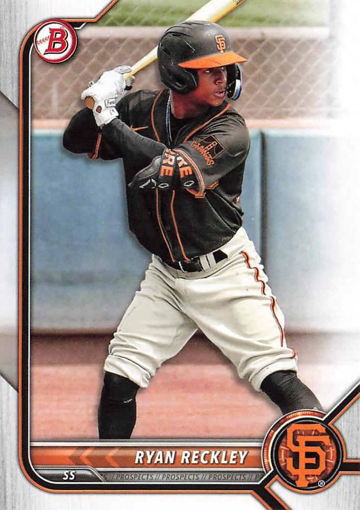 2022 Bowman Draft Ryan Reckley BD-108 San Francisco Giants