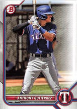 Load image into Gallery viewer, 2022 Bowman Draft Anthony Gutierrez BD-110 Texas Rangers

